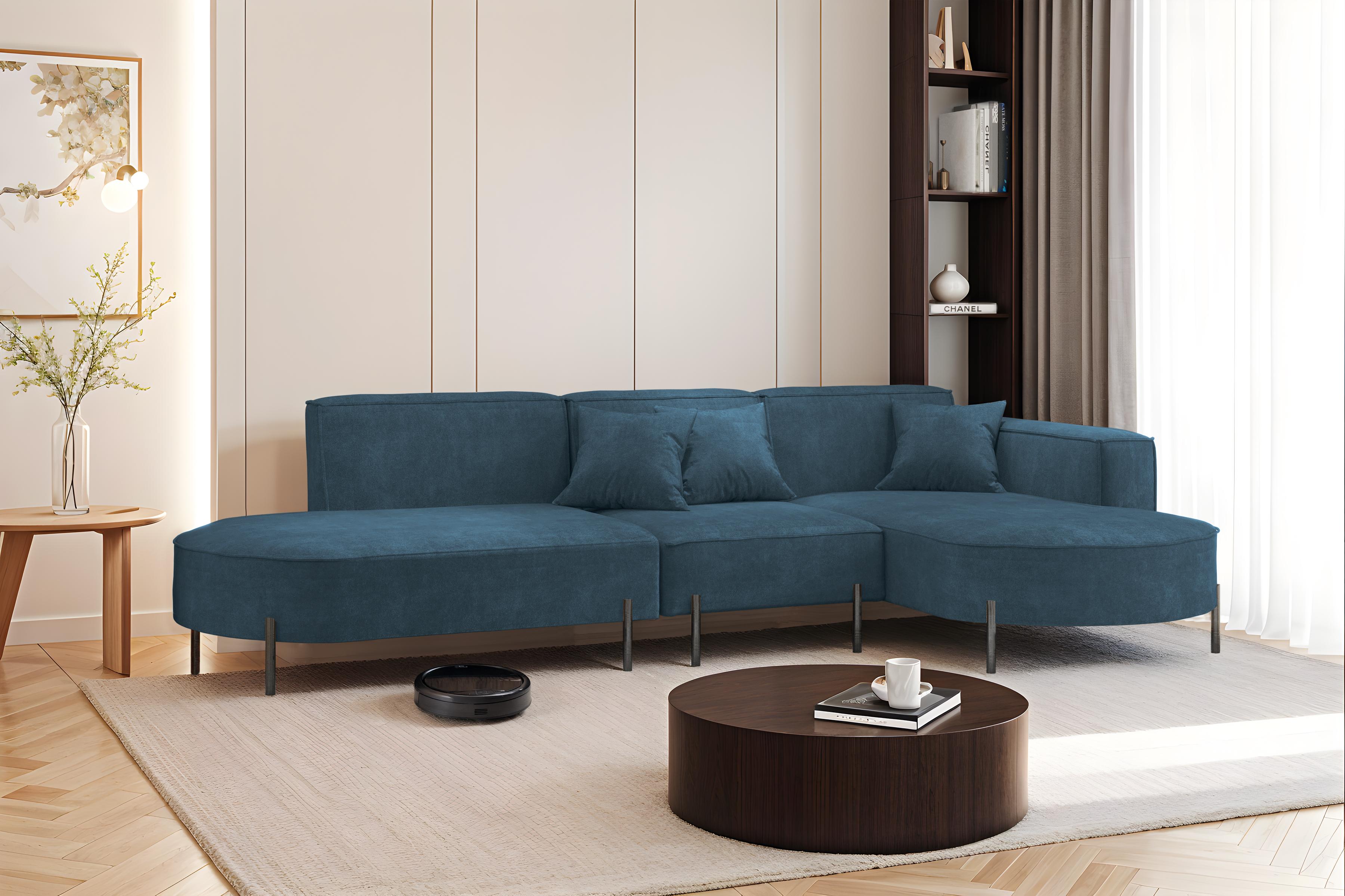 Parma L Hills Ecksofa L-Form Noel 16 Dunkelblau